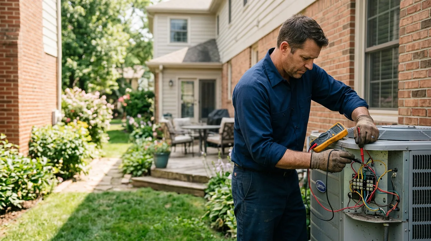 HVAC technician working near Zahl, ND